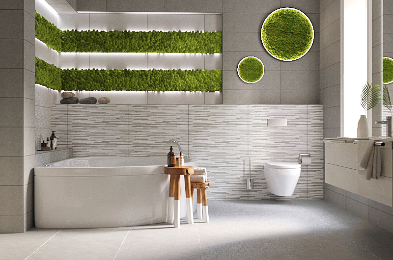 Мрамор и дерево — два материала, которые сделают интерьер ванной роскошным