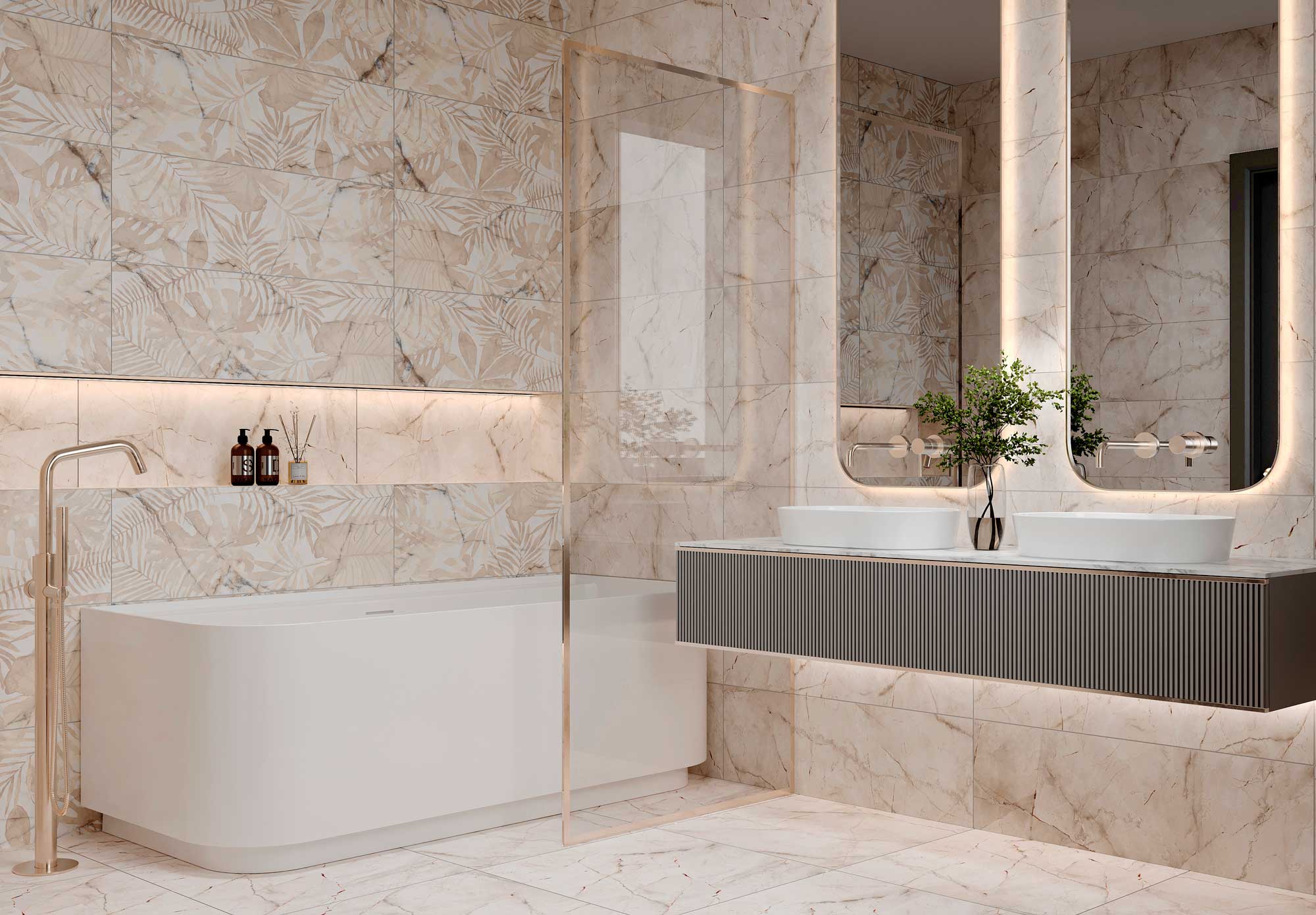 Керамическая плитка Керамин Илиада 1Д 900х300