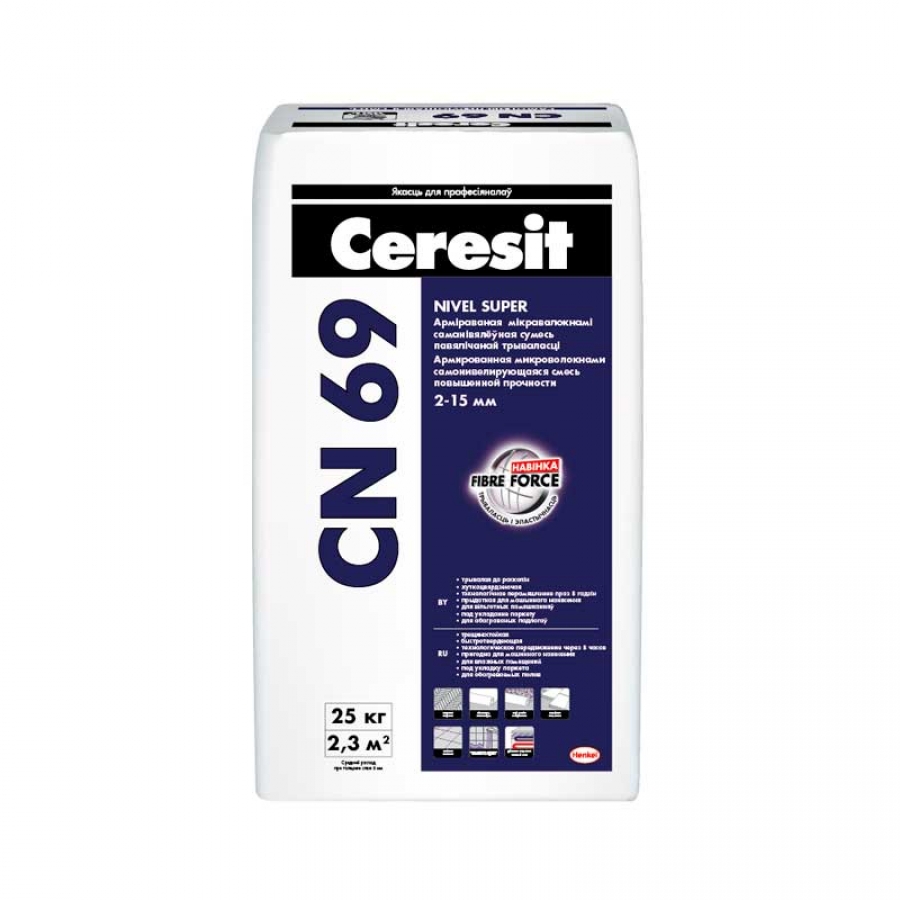 Самонивелирующаяся смесь Ceresit CN 69 25 кг - изображение 1