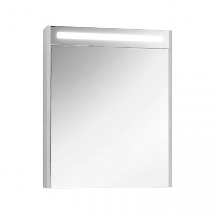 Шкаф навесной зеркальный Нёман ВШ 65 белый, глянцевый - изображение 1