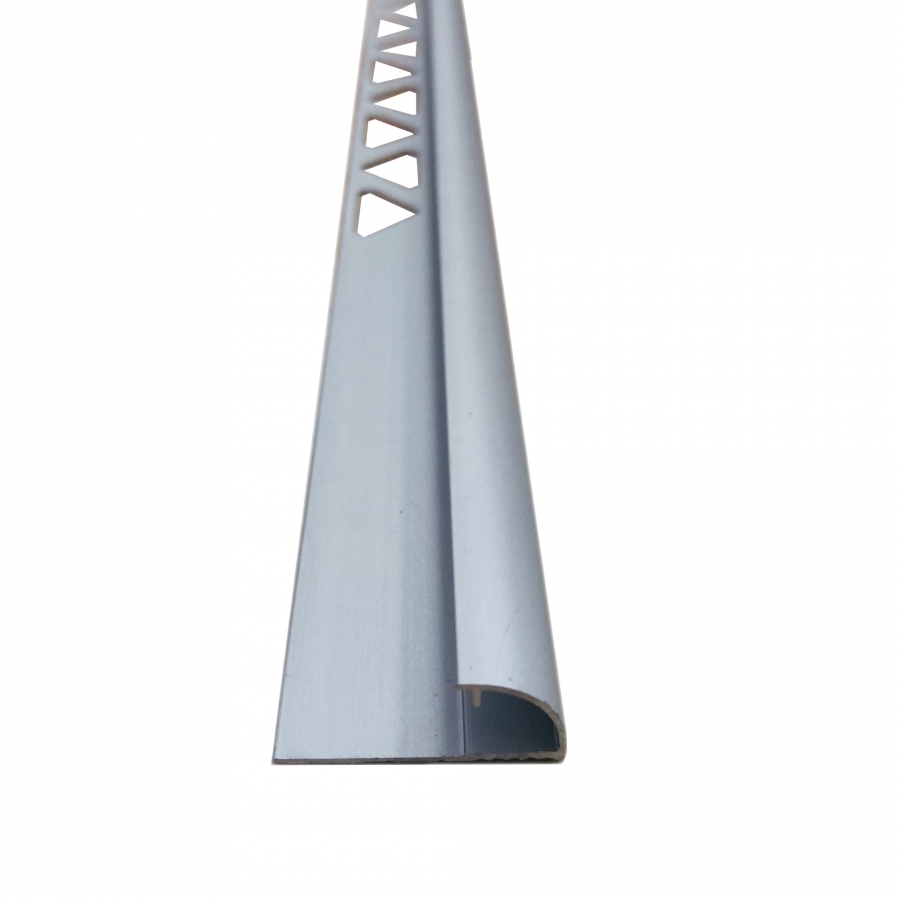 Уголок алюминиевый POLVEKA кромочный овальный О8 серебро 2,7м - изображение 1