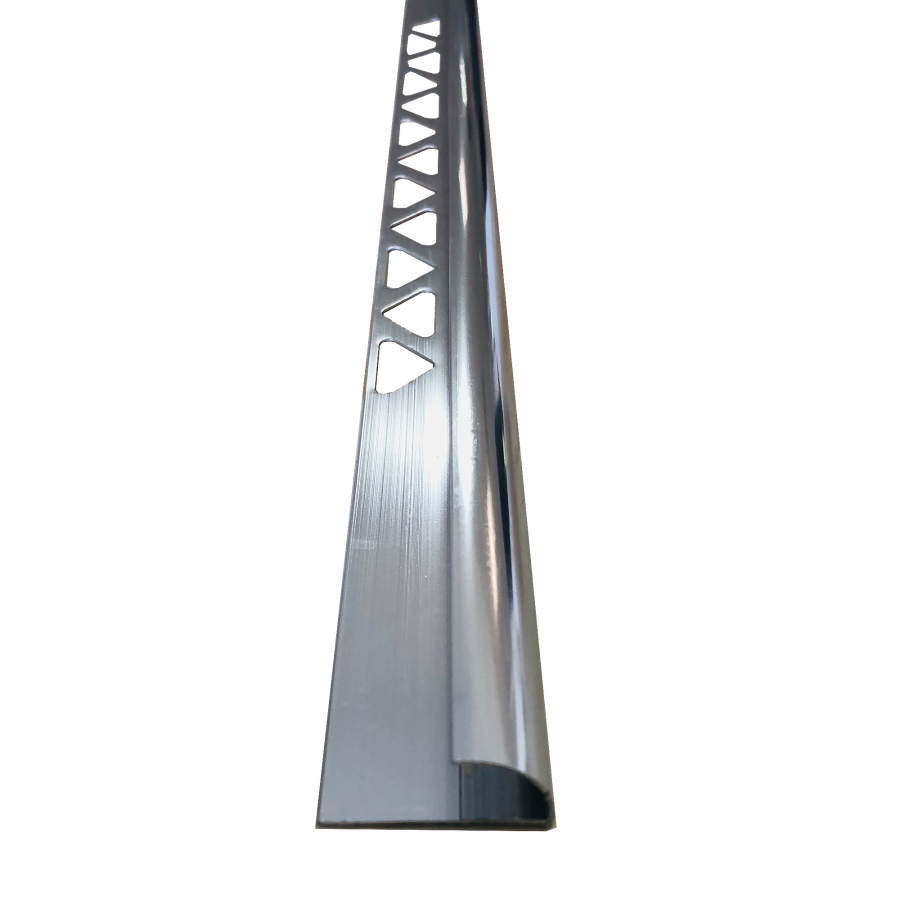 Уголок алюминиевый POLVEKA кромочный овальный О8 полированный 2,7м. - изображение 1