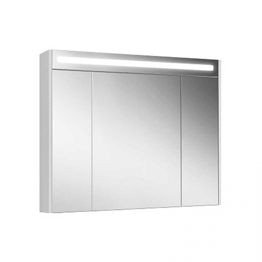Шкаф зеркальный Нёман ВШ 100 Белый глянцевый (1) - изображение 1