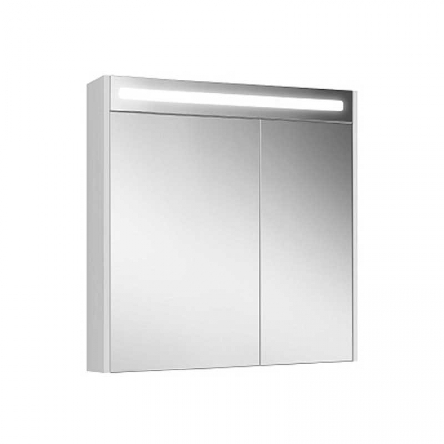 Шкаф зеркальный Нёман ВШ 80 Белый глянцевый (1) - изображение 1