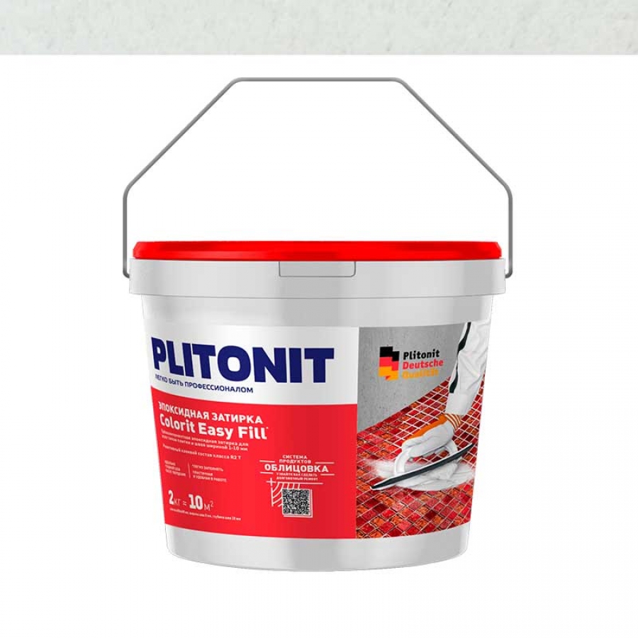 PLITONIT Colorit EasyFill белый - 2 эпоксидная затирка для межплиточных швов и реактивный клей для плитки, 2 кг - изображение 1 PLITONIT Colorit EasyFill белый - 2 эпоксидная затирка для межплиточных швов и реактивный клей для плитки, 2 кг - изображение 1