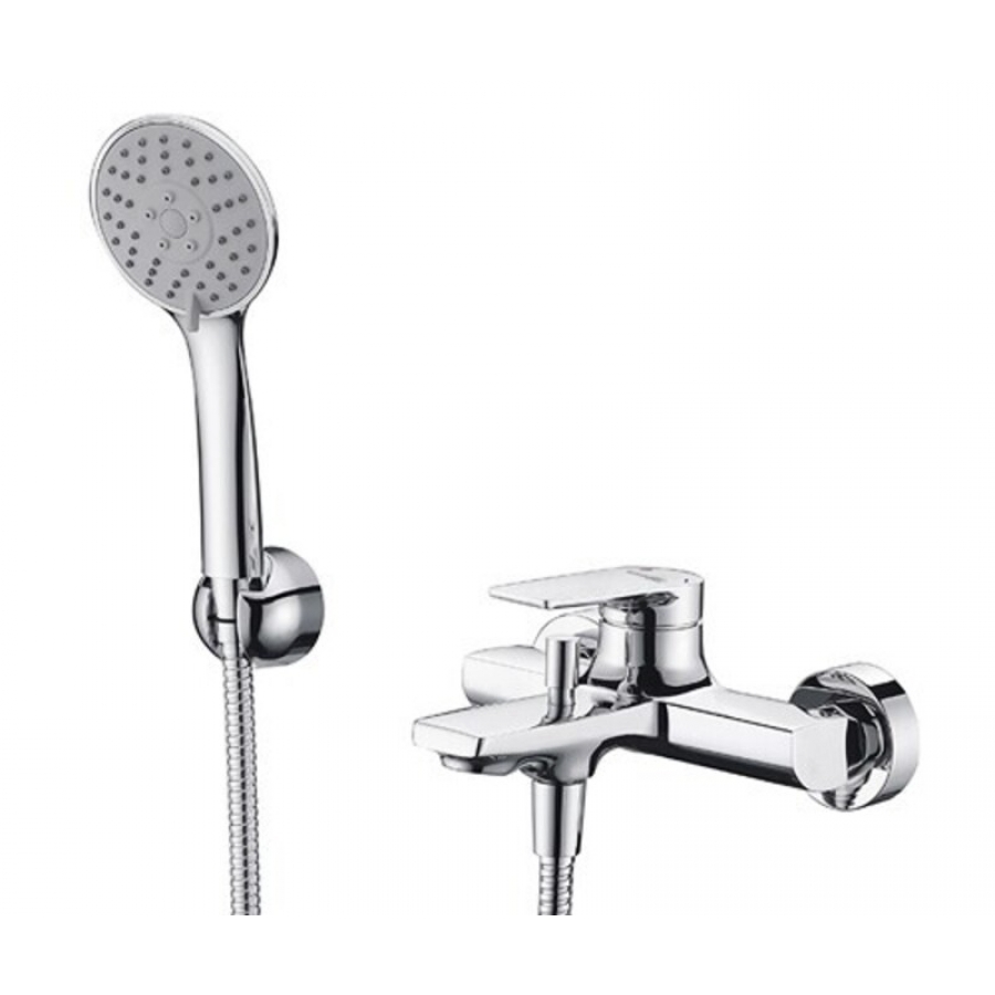 Смеситель Lopau 3201 для ванны с коротким изливом (в компл. шланг и лейка 3-функц) - изображение 1