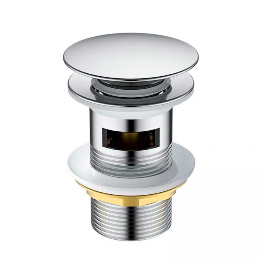 Донный клапан Axus 65*80 (dk01cp) хром с переливом, арт. dk01cp - изображение 1 Донный клапан Axus 65*80 (dk01cp) хром с переливом, арт. dk01cp - изображение 1