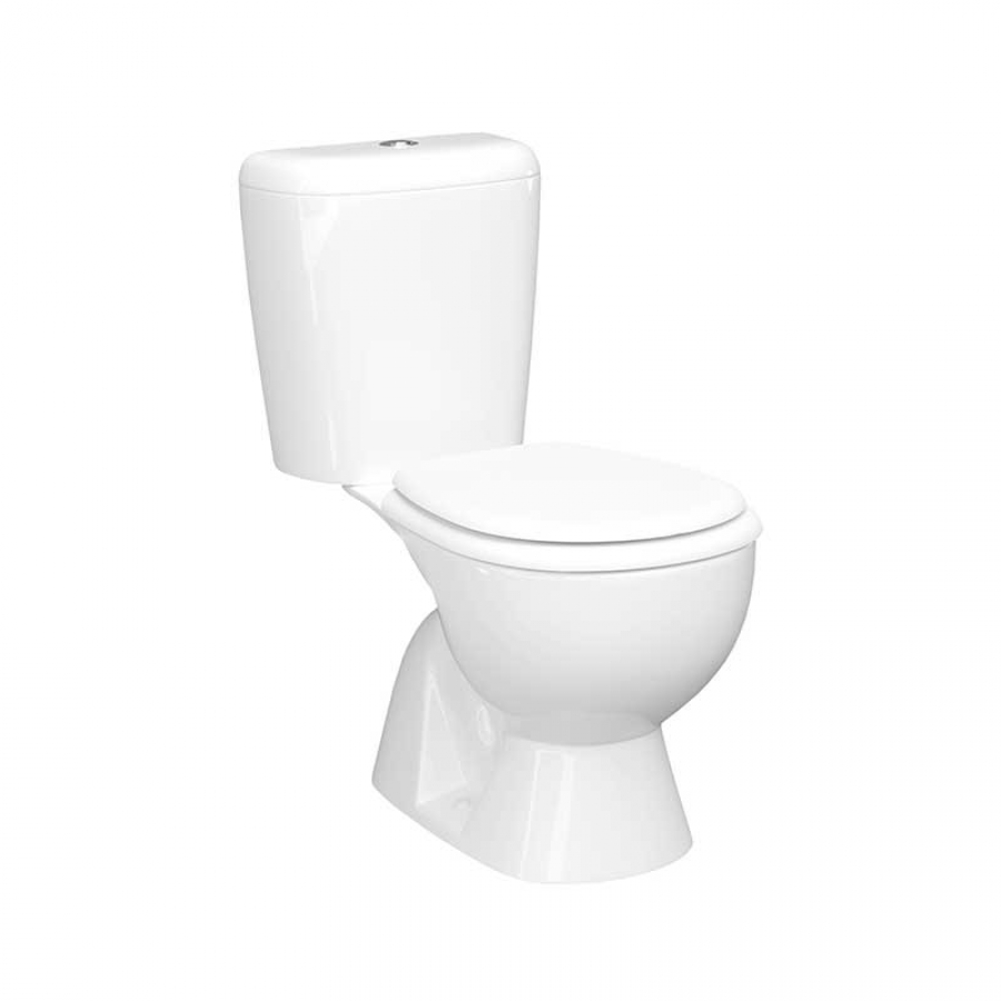 Напольный унитаз-компакт Керамин Гранд-N Инкоэр двухрежимный Боковой подвод (с мягким сиденьем) - изображение 1