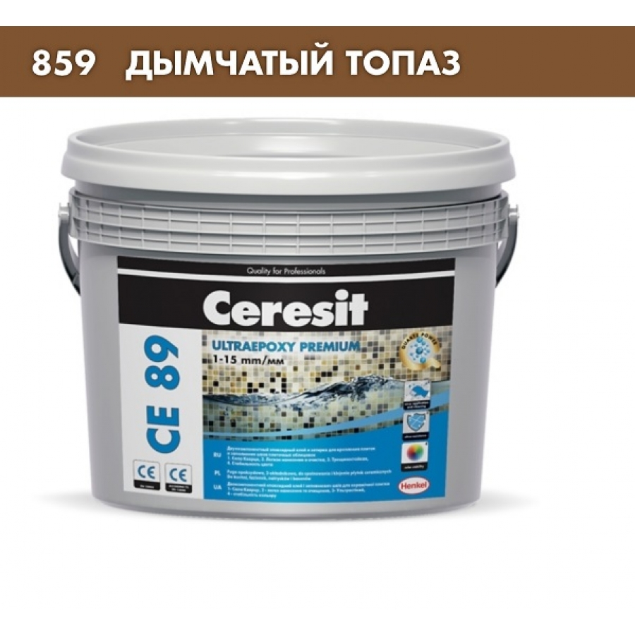 Эпоксидный состав для швов Ceresit СЕ 89 дымчатый топаз 859 2,5 кг - изображение 1