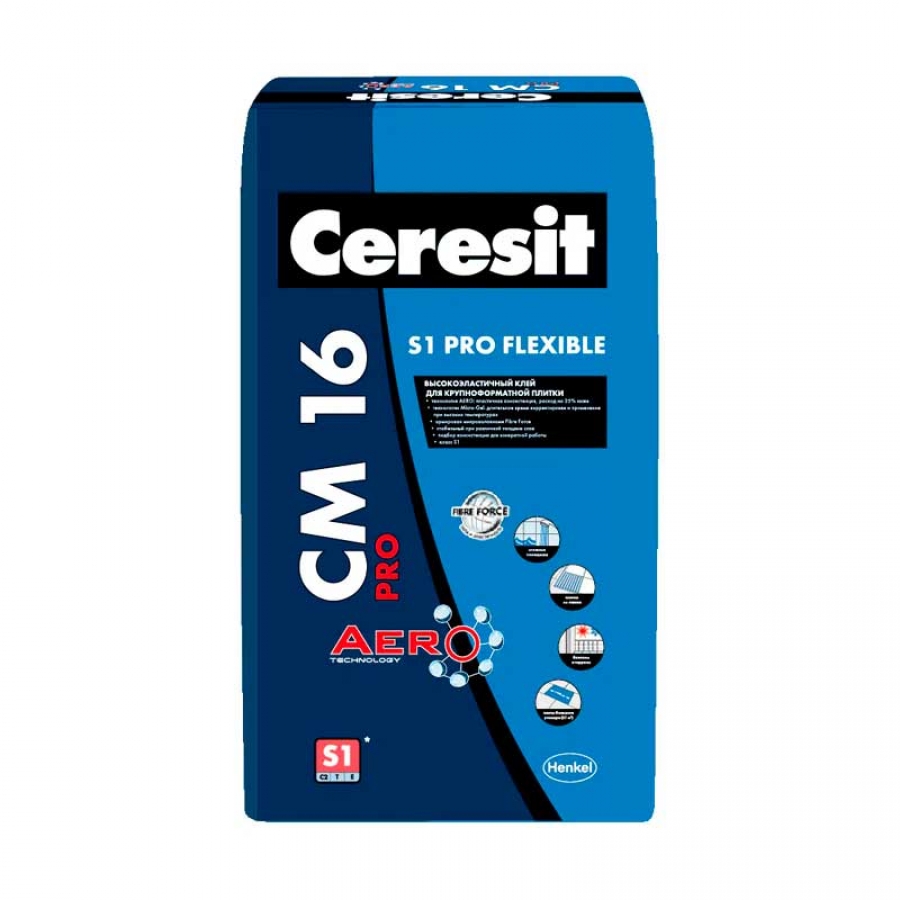 Клей для плитки Ceresit СМ 16 S1 PRO Flexible 20кг - изображение 1