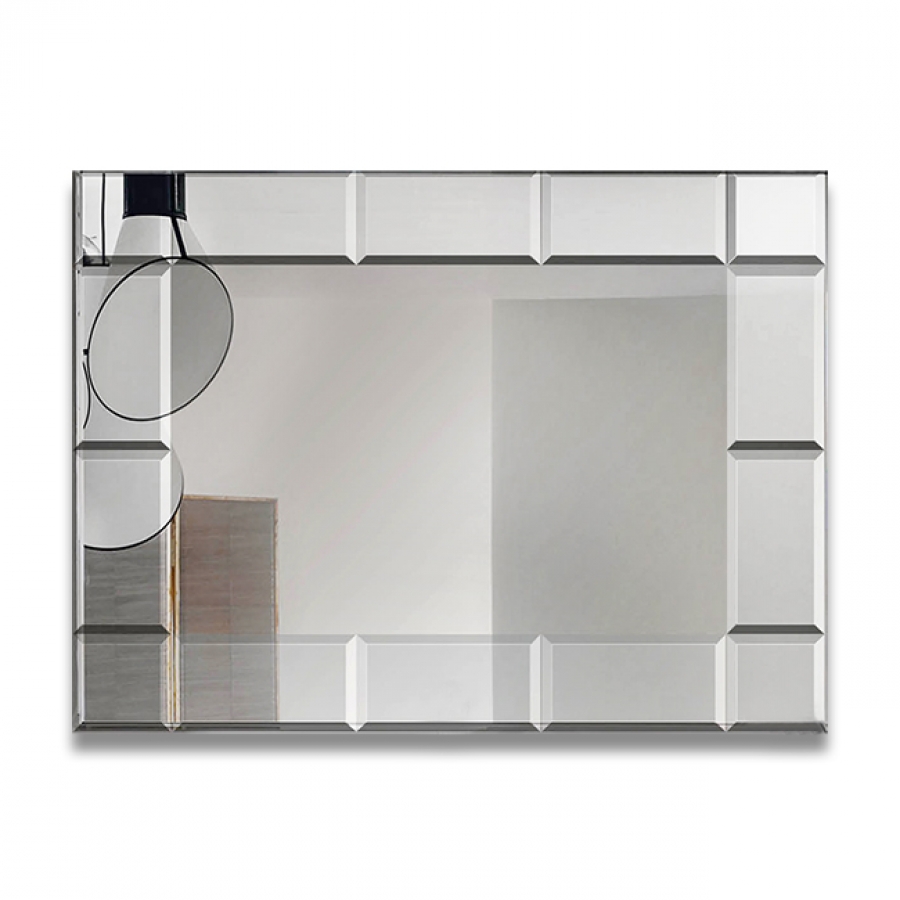 Зеркало Алмаз-Люкс 800*600 с накл. элементами и фацетом Е-460 - изображение 1