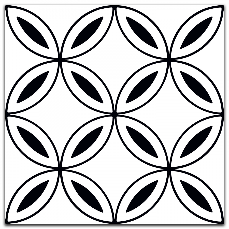 Керамогранит Керамин Неро-Бьянко 5Д тип 3 200х200