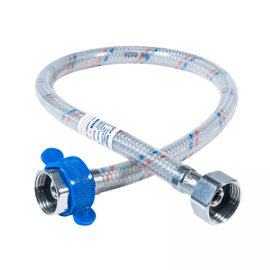Подводка гибкая ЦС НЕЙЛОН для воды ГхГ 1/2 L-100, ГП002010 - изображение 1