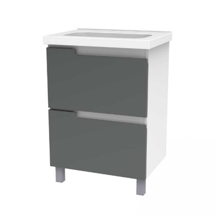 Тумба Сицилия 60 серый глянец - изображение 1 Тумба Сицилия 60 серый глянец - изображение 1