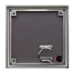 Зеркало Алмаз-Люкс бытовое навесное с подсветкой (алюминий-серебро широкий профиль) 700х700 ЗП-104 - изображение 4