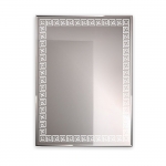 Зеркало 800*600 прямоугольное с фацетом и пескоструйной обработкой Арт. 8с-Д/048 - изображение 1