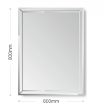 Зеркало 600х800 с полированной кромкой и гравировкой Г-011 - изображение 3