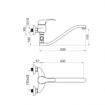 Смеситель для ванны P-12/G Star (Rubineta, Литва) - изображение 2