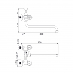 Cмеситель R-1 GLOBO(K) для ванны - изображение 2