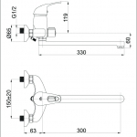 Смеситель для ванны P-11/C Star (Rubineta, Литва) - изображение 2 Смеситель для ванны P-11/C Star (Rubineta, Литва) - изображение 2