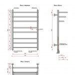 Полотенцесушитель водяной Ростела Лира люкс КV (1/2") 500*800/9 - изображение 2