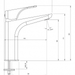Смеситель Hiacynt для умывальника высокий 201 мм - изображение 2