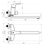 Смеситель Tornado-11/С для ванны, арт. TR11CK08 - изображение 2