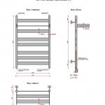 Полотенцесушитель водяной Ростела Квадро  V 50 + 500 х 800 / 9 - изображение 3