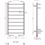Дуэт квадрат (нижн.подв., 1/2 резьба) 500 х 1000 / 9 - изображение 2