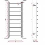 Трапеция (нижн.подв., 1" резьба) 400 х 1000 / 9 - изображение 2