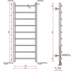 Трапеция (нижн.подв., 1/2" резьба) 400 х 1000 / 9 - изображение 2