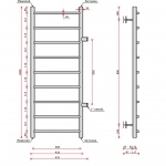 Трапеция (бок.подв.,1" резьба, м/о - 500 мм.) 400 х 1000 / 9 - изображение 2