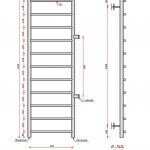 Трапеция (бок.подв.,1" резьба, м/о - 500 мм.) 400 х 1200 / 11 - изображение 2