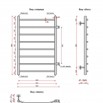 Трапеция Ду-32  (бок.подв.,1 1/4" резьба) 500 х 800 / 8 - изображение 2