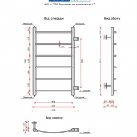 Соната (бок.подв., 1" резьба, м/о - 500 мм) 400 х 700 / 6 - изображение 2