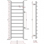 Соната (бок.подв., 1" резьба, м/о - 500 мм) 400 х 1200 / 11 - изображение 2