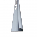 Уголок алюминиевый POLVEKA кромочный овальный О8 серебро 2,7м - изображение 1