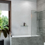 Шторка для ванны BENETTO 1400x700, прозрачное стекло, профиль хром полированный, BEN-406_SL_C - изображение 3