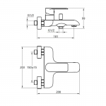 Смеситель VODA Fairway для ванны кор. излив без комплекта, арт. FY 54 - изображение 2