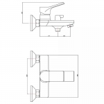Смеситель ESKO Eiger для ванны без комплекта, арт. EG 54W/A - изображение 2