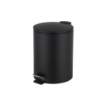Ведро с педалью 5л с тонкой крышкой черное, арт.90022 - изображение 1