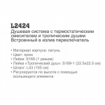 Штанга Ledeme L2424 со смесителем и тропическим душем - изображение 3