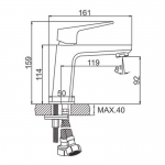 Смеситель Ledeme L1081  для умывальника с гайкой - изображение 2