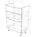 Тумба MARKO 71 600 2 ящика - изображение 4 Тумба MARKO 71 600 2 ящика - изображение 4