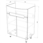 Тумба MARKO 72 600 2 ящика - изображение 4 Тумба MARKO 72 600 2 ящика - изображение 4