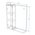 Шкаф MARKO 3 600L 1 дверь навесной с зеркалом - изображение 3 Шкаф MARKO 3 600L 1 дверь навесной с зеркалом - изображение 3