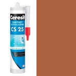 Силикон санитарный CERESIT CS 25 шоколад (58), 280 мл. - изображение 1