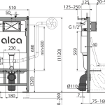 Скрытая система инсталляции для сухой установки для гипсокартона Alcadrain AM 101/1120-0001 (Чехия) - изображение 2