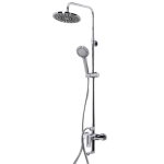 Душевой комплект A16601 со смесителем (смес-ль с кор. изл-ом, душ. насадка Д 222 мм, стойка для душа, лейка 5-функ) - изображение 1 Душевой комплект A16601 со смесителем (смес-ль с кор. изл-ом, душ. насадка Д 222 мм, стойка для душа, лейка 5-функ) - изображение 1