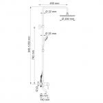 Душевой комплект A14401 со смесителем (смес-ль с кор. изл-ом, душ. насадка «Ливневый дождь» Д 250 мм, стойка для душа, лейка 3-ф) - изображение 2 Душевой комплект A14401 со смесителем (смес-ль с кор. изл-ом, душ. насадка «Ливневый дождь» Д 250 мм, стойка для душа, лейка 3-ф) - изображение 2